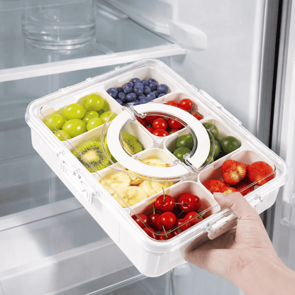 Fridge Food Storage Box with Compartments