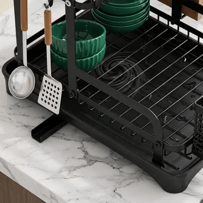 2-Tier Dish Drying Rack with Drainboard