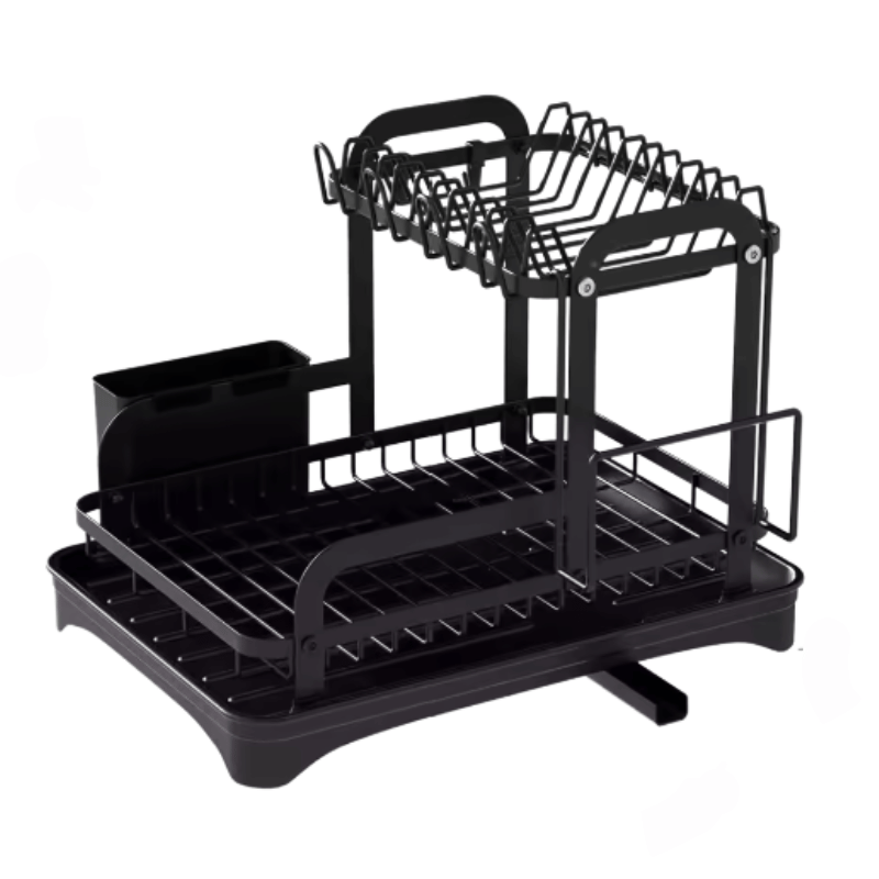 2-Tier Dish Drying Rack with Drainboard
