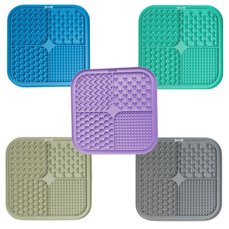 Dog Lick Mat Slow Feeder – Silicone Suction Cup, 3 Styles