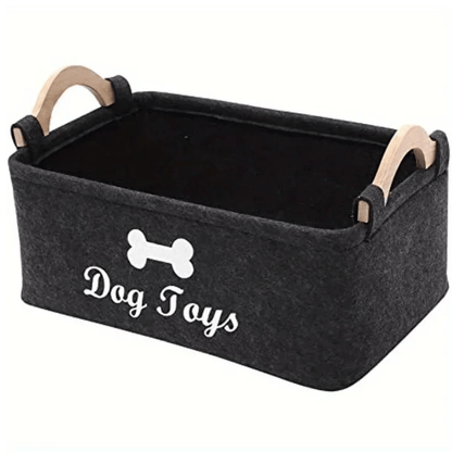 Dog Toy Storage Basket | Large Felt Bin Organizer