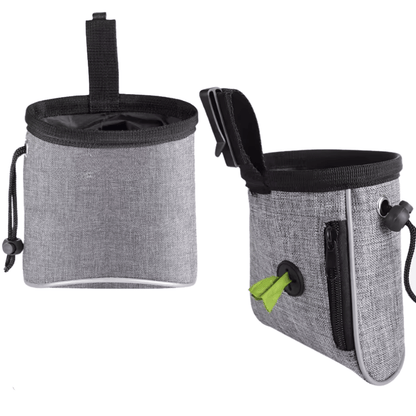 Dog Treat Training Pouch with Poop Bag Dispenser — Belt Clip