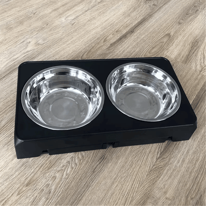 Elevated Dog Feeder — Adjustable Stand & Stainless Steel Bowls