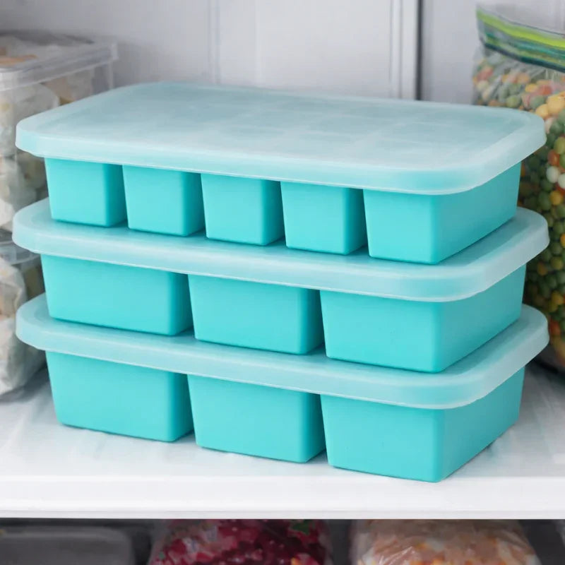 Silicone Freezer Tray Set with Lids
