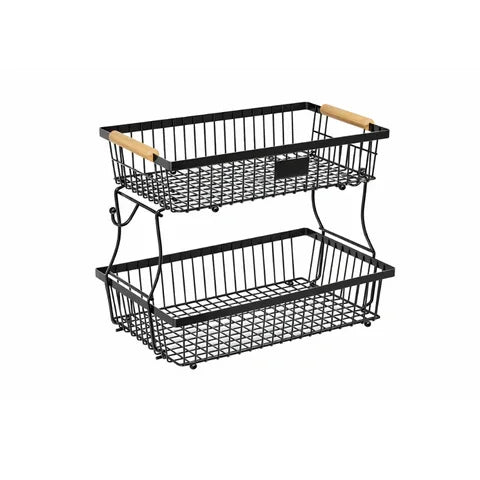2-Tier Fruit Basket for Kitchen Counter