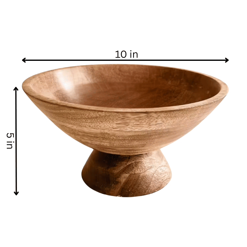 Wooden Fruit Bowl for Kitchen Countertop