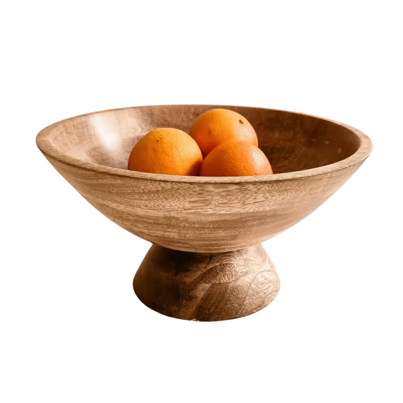 Wooden Fruit Bowl for Kitchen Countertop