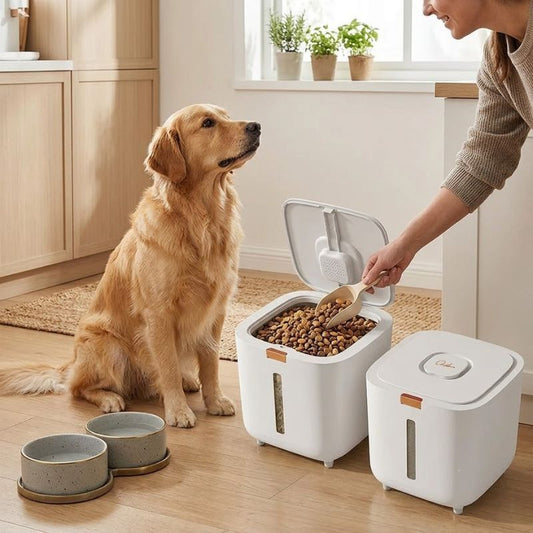 Moisture-Proof Pet Food Storage Container with Locking Lid