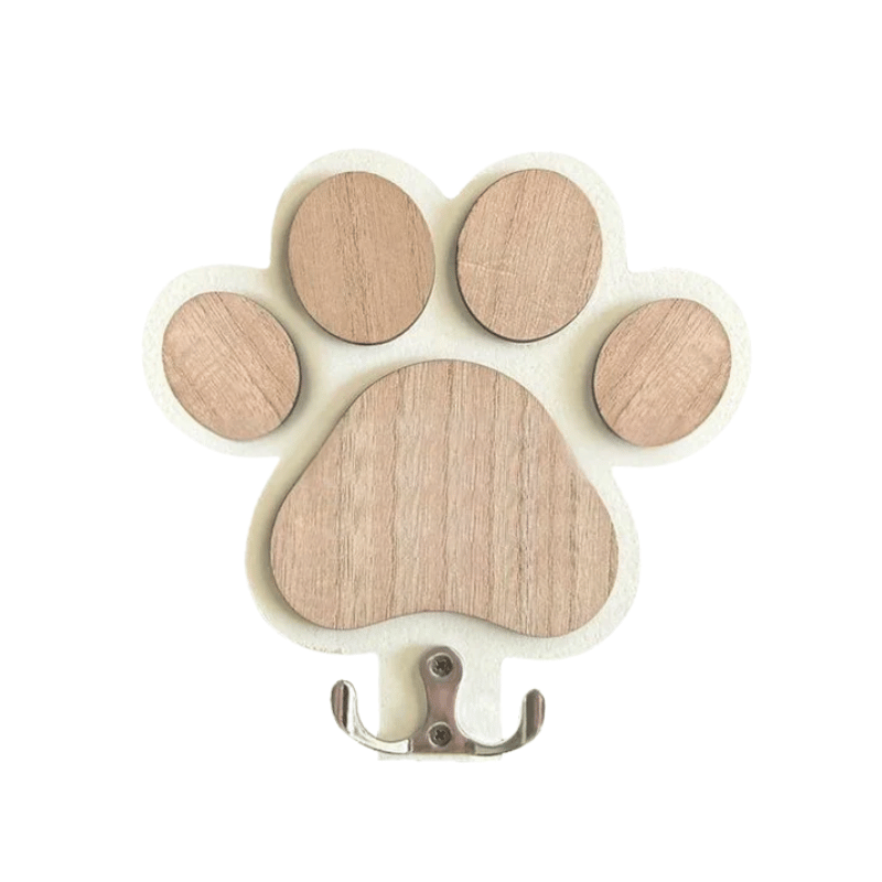 Paw Print Dog Leash Holder Wall Hook