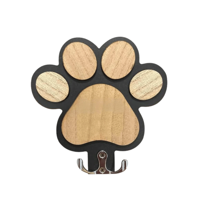 Paw Print Dog Leash Holder Wall Hook1