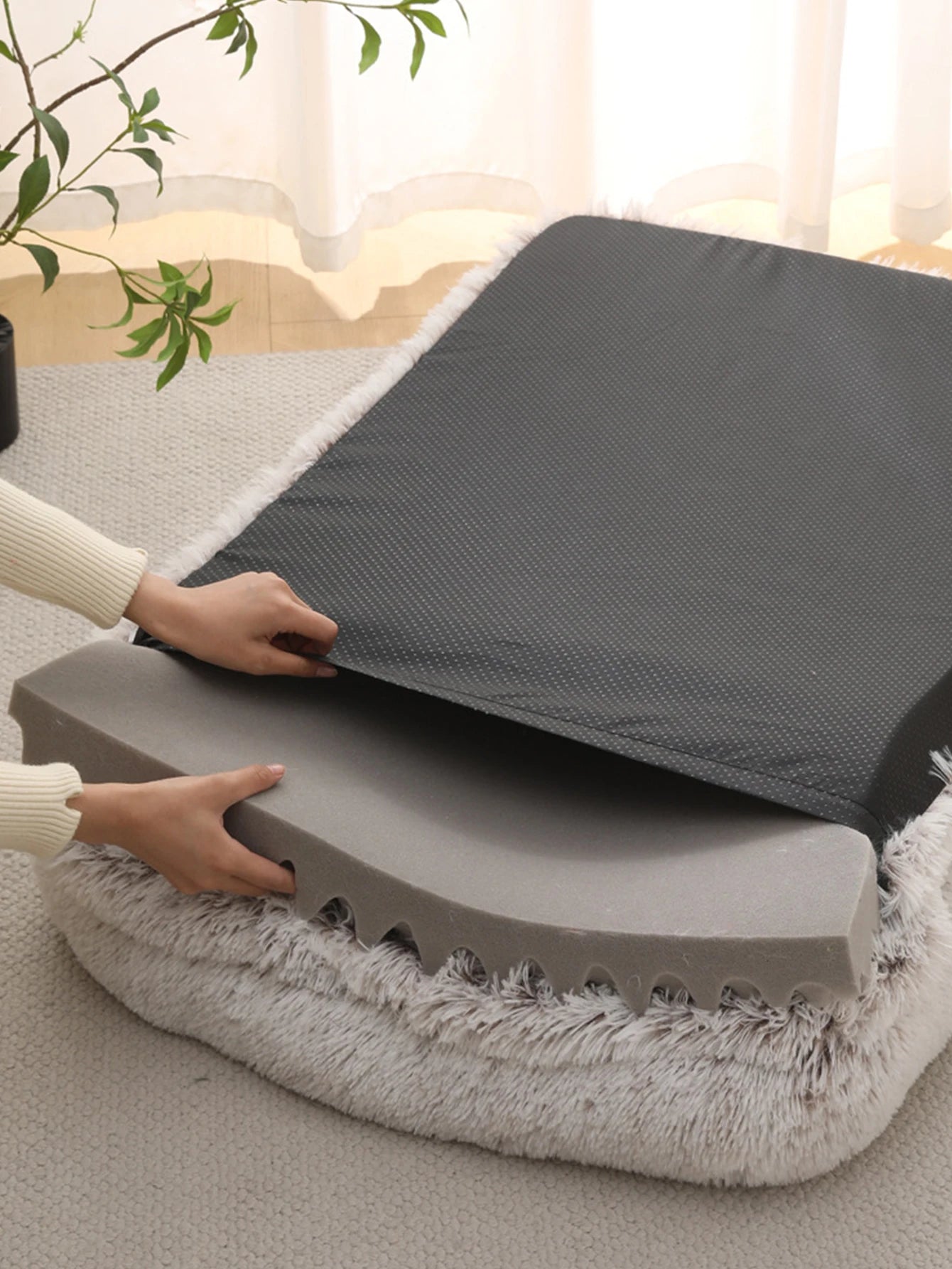 Plush Square Pet Bed