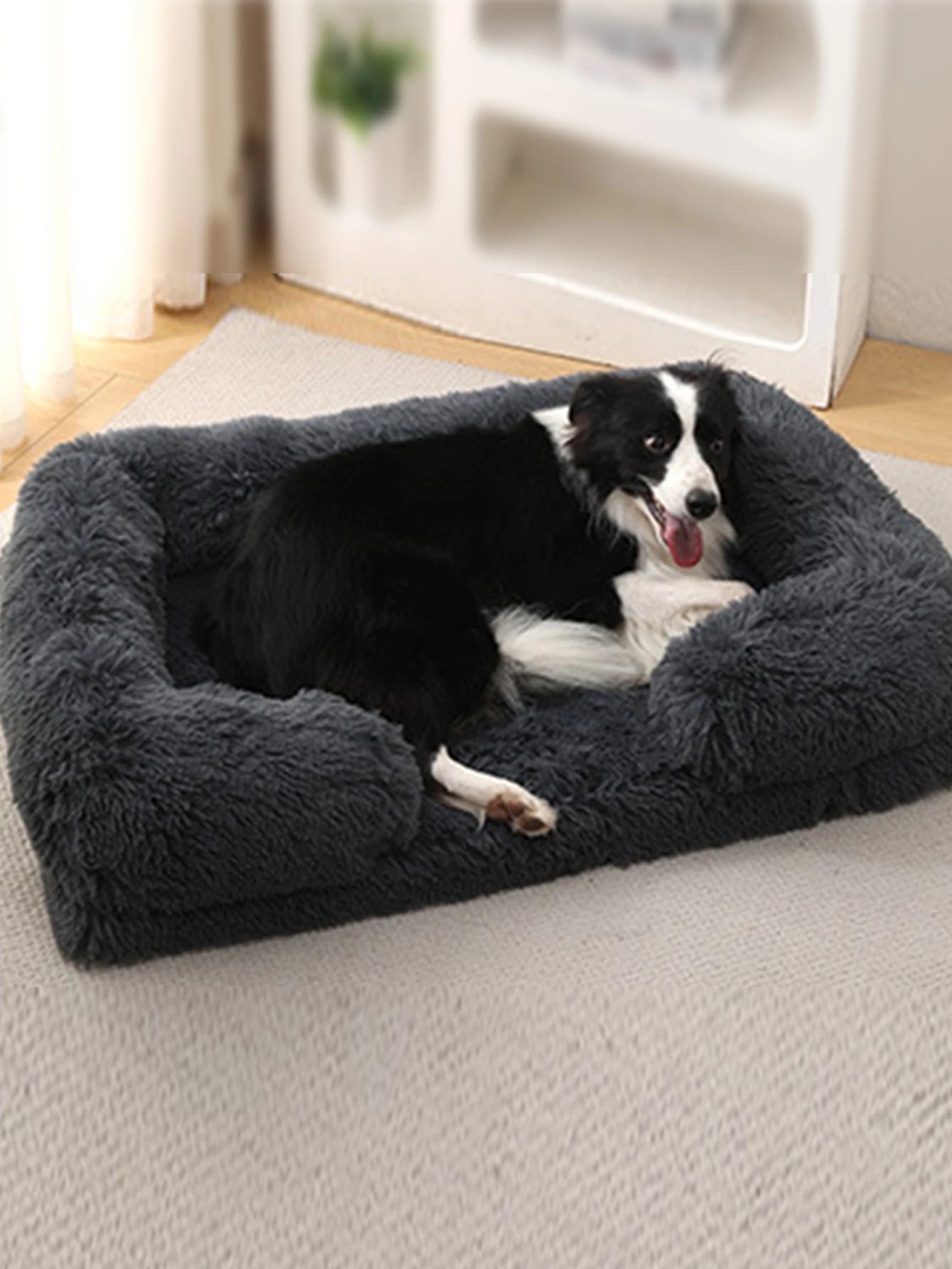 Plush Square Pet Bed