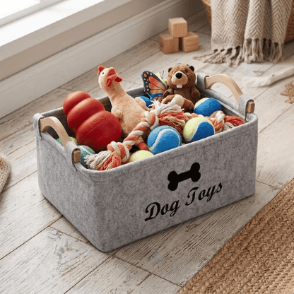 Puppy Starter Gift Kit – Bed, Mat, Toy Basket & Leash Set